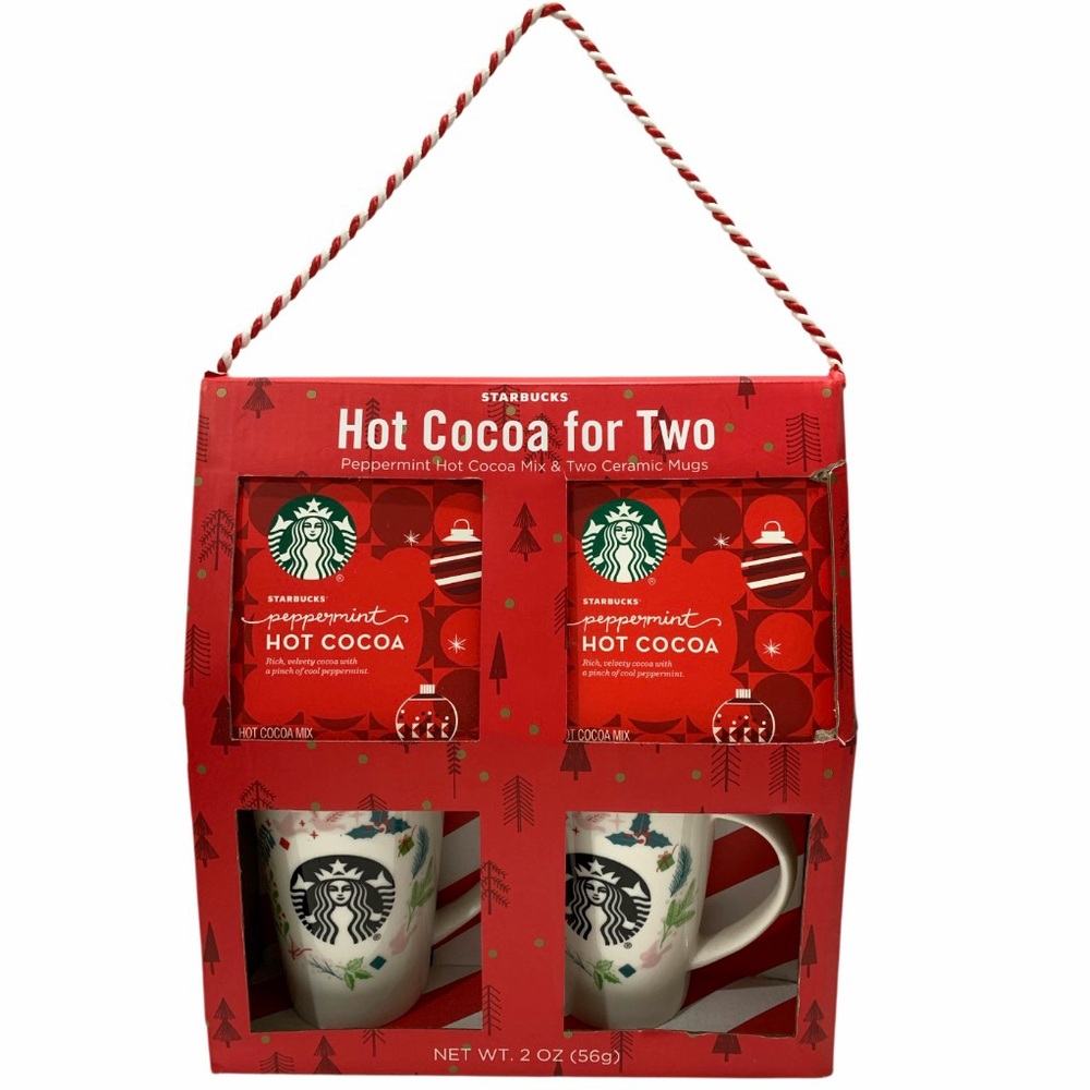 Starbucks Holiday Ceramic Mugs Set of 2
